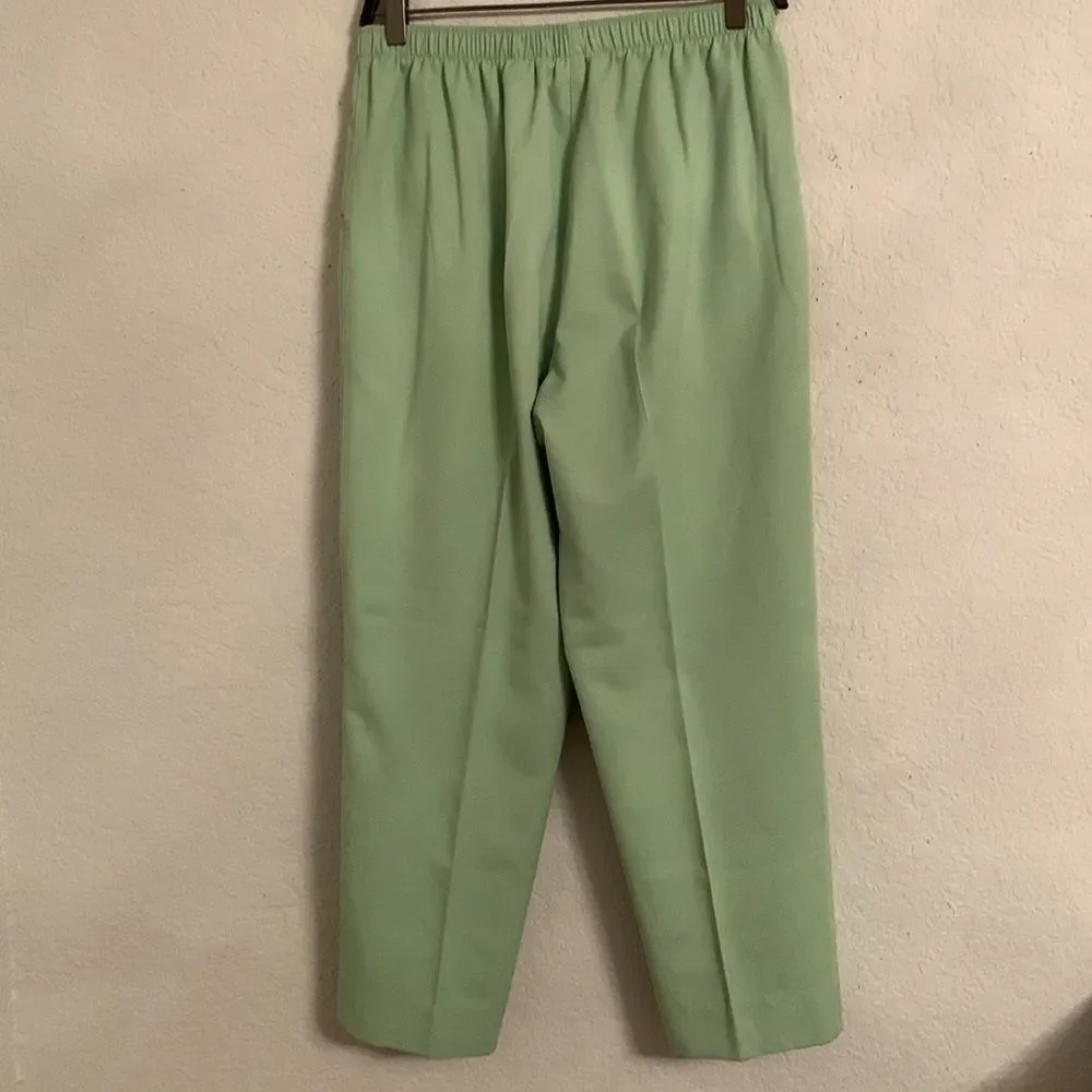 Alia Light Women’s Green Elastic Waist High Rise Pockets Size 12P